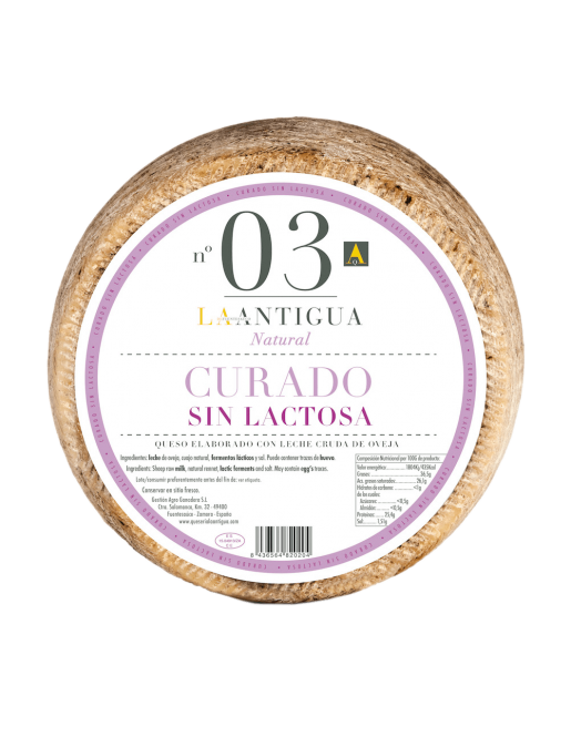 La Antigua Queso de Oveja La Antigua Curado Sin Lactosa