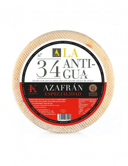 La Antigua Queso de oveja curado al Azafrán D.O.P La Mancha