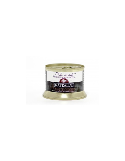 KATEALDE Bloc de foie gras de pato con Almendra Marcona ,98% de foie 130g