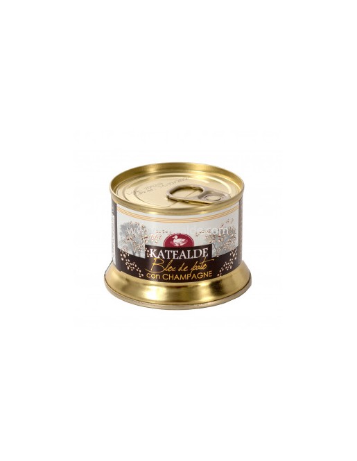 KATEALDE Bloc de foie gras de pato con champagne 130g