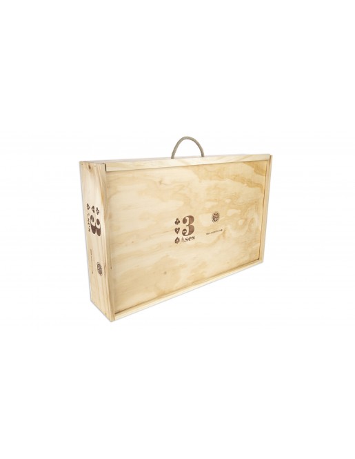 3 ASES CRIANZA CAJA DE MADERA 75 CL. 2