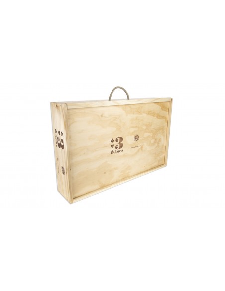 3 ASES CRIANZA CAJA DE MADERA 75 CL.