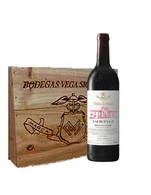 VALBUENA 5º AÑO 2016 ESTUCHE MADERA 3 BOTELLAS 75 CL