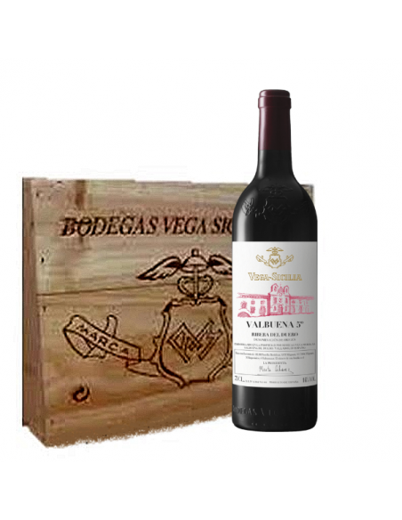 VALBUENA 5º AÑO 2016 ESTUCHE MADERA 3 BOTELLAS 75 CL